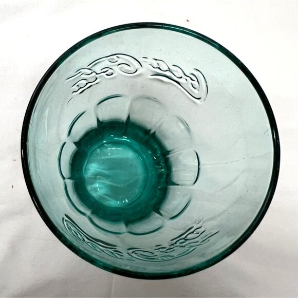 Coca-Cola Embossed Glass Tumbler 6 Inches Tall Classic Collectible Green - Picture 3 of 3